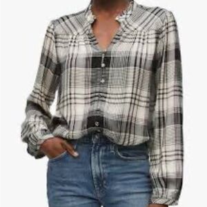Michael Stars Issa Plaid Blouse. Size 3X
